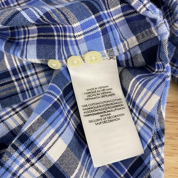 Ralph Lauren‎ Shirt Men's 2XB Big Long Sleeve Button Down Blue Plaid Pony - Picture 12 of 14